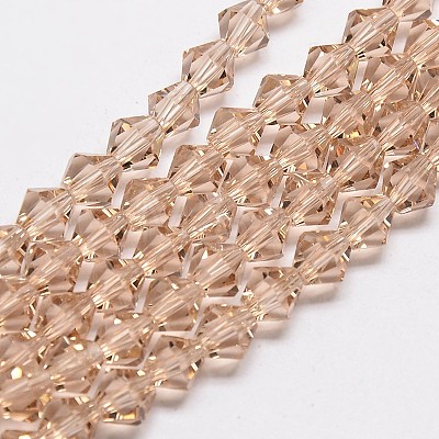 Imitate Austrian Crystal Bicone Glass Beads Strands GLAA-F029-6x6mm-12-1