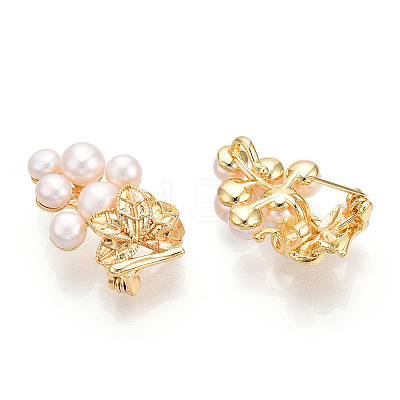 Natural Pearl Grape Brooches for Women JEWB-N001-08G-1