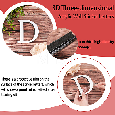 CREATCABIN Acrylic Mirror Wall Stickers Decal DIY-CN0001-13A-D-1