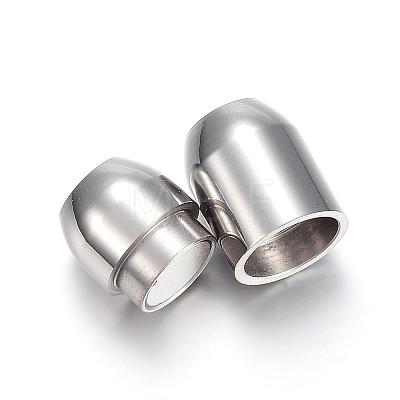 Tarnish Resistant 304 Stainless Steel Magnetic Clasps with Glue-in Ends STAS-E113-28P-1