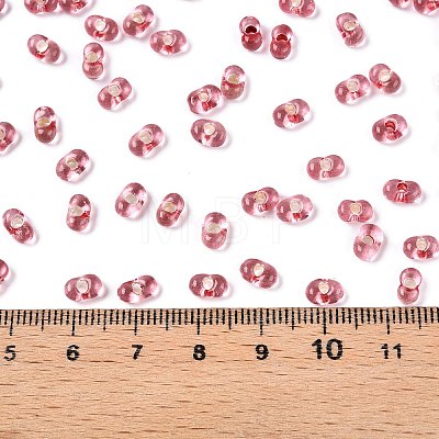 Baking Paint Transparent Glass Seed Beads SEED-N006-05E-1