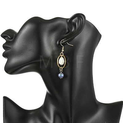 Natural Cultured Freshwater Pearl Dangle Earrings EJEW-JE07168-1