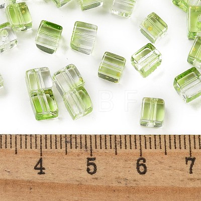 Spray Painted Glass Seed Beads SEED-A034-01F-1