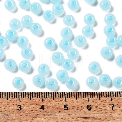 Imitation Jade Glass Seed Beads SEED-Z001-A-A06-1