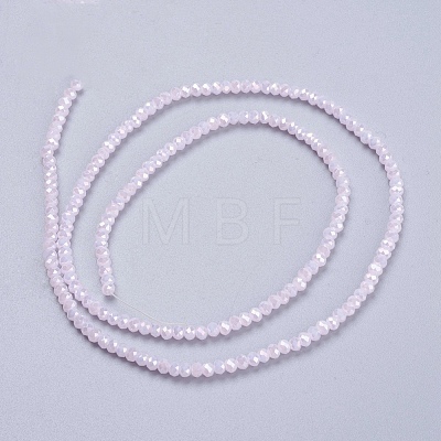 Electroplate Glass Beads Strands GLAA-F078-FR21-1