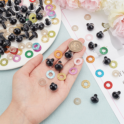 10 Bags 10 Colors Plastic Doll Eyes FIND-PH0018-07-1