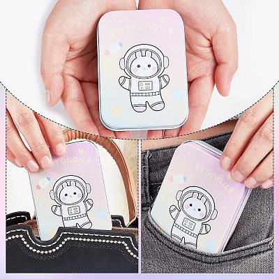 4Pcs 4 Styles Tinplate Storage Box CON-CN0001-02-1