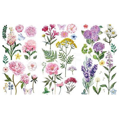 3 Sheets 3 Styles PVC Waterproof Decorative Stickers DIY-WH0404-011-1