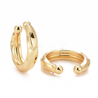 Rack Plating Brass Chunky Cuff Earrings for Women EJEW-G288-14G-1
