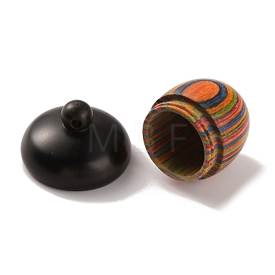 Wooden Acorn Box Jewelry Pendants X-WOOD-WH0022-06C-1