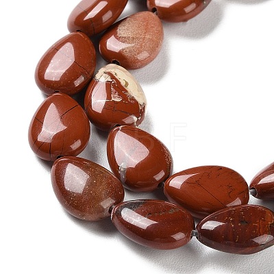 Natural Red Jasper Beads Strands G-K357-A04-01-1