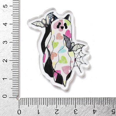 Halloween Theme Ghost Opaque Acrylic Pendants SACR-Z005-06C-1