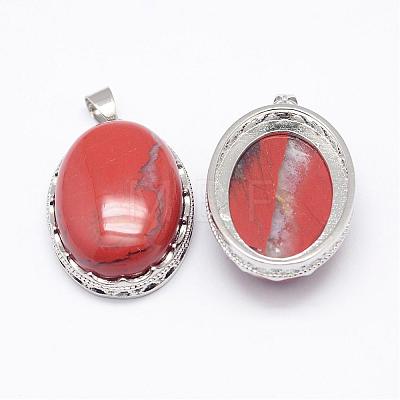 Natural Red Jasper Pendants G-D851-23-1