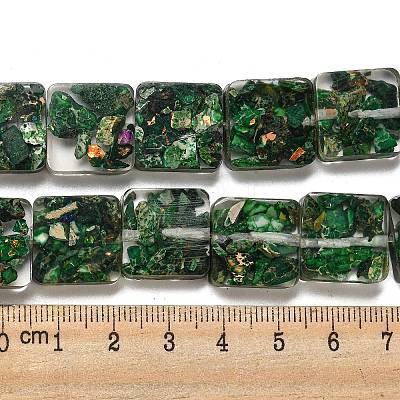 Dyed Natural Imperial Jasper with Resin Beads Strands G-G083-C06-01-1