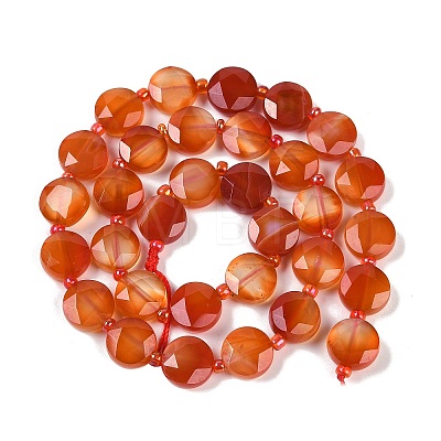 Natural Red Agatae Beads Strands G-C116-A48-01-1