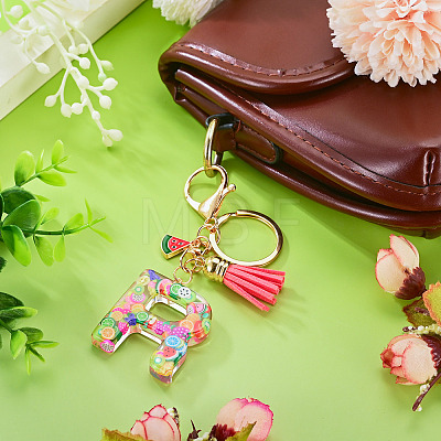Fruit Series Letter Resin Keychains KEYC-TAC0033-02R-1