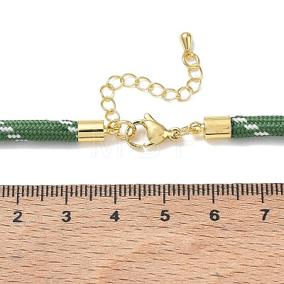 Ployester Core-Wrapped Round Cord Necklace Making KK-CBACFA2-03G-23-1
