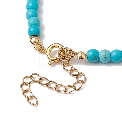 Synthetic Turquoise Beaded Bracelets BJEW-JB11417-02-1