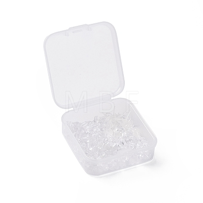 100Pcs Plastic Stud Earring Findings KY-FS0001-04-1