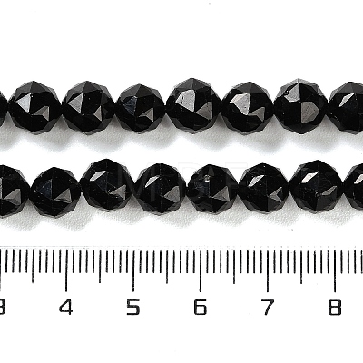 Natural Black Tourmaline Beads Strands G-NH0021-A24-01-1