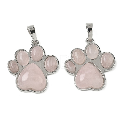 Natural Rose Quartz Pendants G-B194-02P-08-1