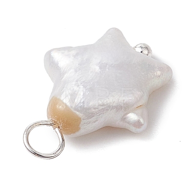 Natural Nucleated Baroque Keshi Pearl Pendants PALLOY-JF02900-02-1