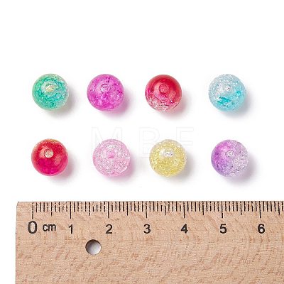 Transparent Crackle Acrylic Beads CACR-N002-8MM-M-1