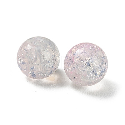 Transparent Crackle Baking Paint Glass Beads Strands DGLA-XCP0001-29-1