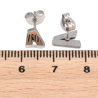 304 Stainless Steel Stud Earrings SA-T001-03P-1