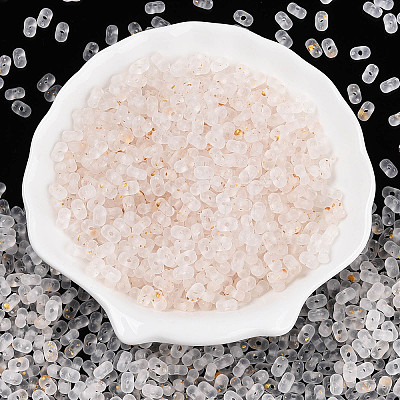 Gradient Color Transparent Frosted Acrylic Beads OACR-M023-06J-1