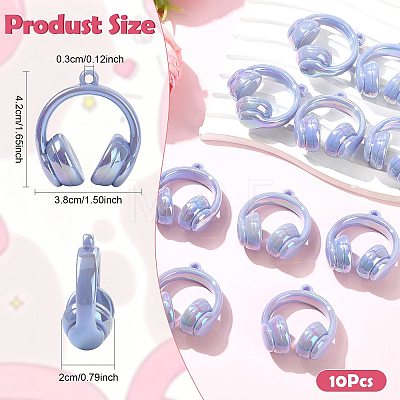 UV Plating Opaque Acrylic Pendants SACR-FZC0001-001G-1