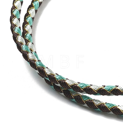 Polyester Cord Braided Necklace Makings MAK-L043-03G-11-1