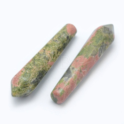 Natural Unakite Pointed Beads G-E490-E14-1