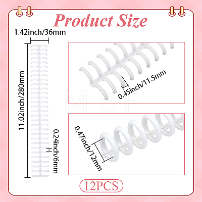 Plastic Loose Leaf Book Binder Hinged Rings AJEW-WH20098-137B-03-1
