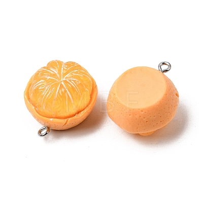 Fruit Opaque Resin Pendants RESI-C079-03A-1