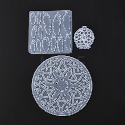 DIY Pendants Silicone Molds DIY-G041-13-1