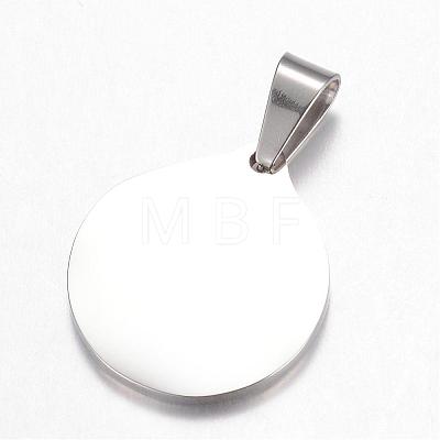 Tarnish Resistant 304 Stainless Steel Pendants STAS-P048-04-1