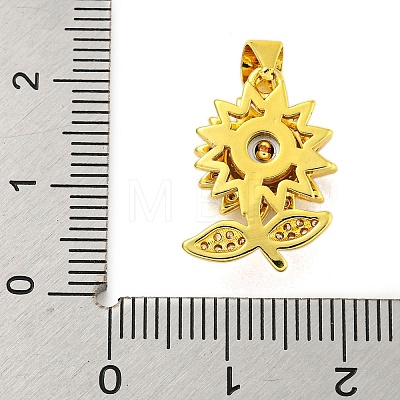 Real 18K Gold Plated Brass Micro Pave Cubic Zirconia Pendants KK-R159-39G-1