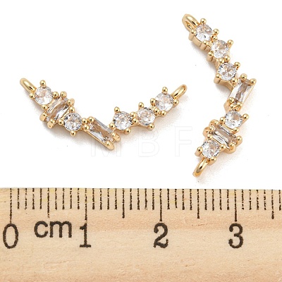 Brass Pave Clear Cubic Zirconia Pendants X-KK-Q789-43G-1