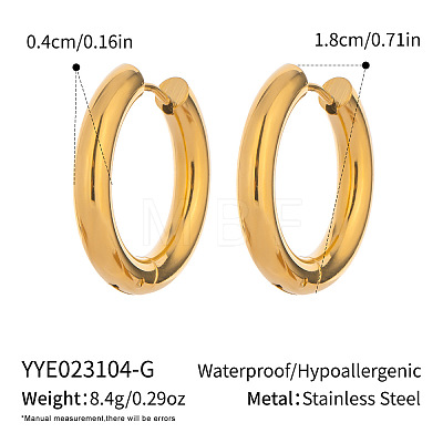 304 Stainless Steel Hoop Earrings LD4380-3-1