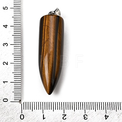 Natural Tiger Eye Pointed Pendants G-F820-12O-1