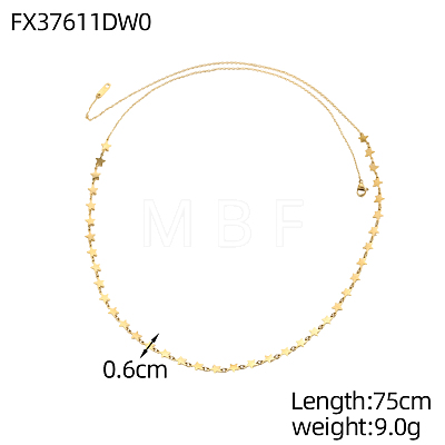304 Stainless Steel Link Chain Necklaces for Women STAS-OY013-97G-1