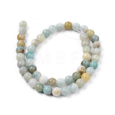 Natural Flower Amazonite Beads Strands G-L476-12-1