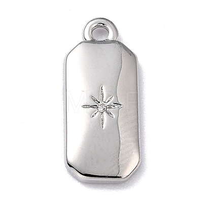 Brass Micro Pave Cubic Zirconia Charms LS-ZIRC-I054-12P-03-1