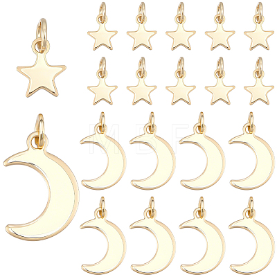 80Pcs 2 Style 201 Stainless Steel Pendants PALLOY-BBC00003-1