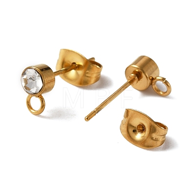 304 Stainless Steel Stud Earrings Findings STAS-WH0029-44B-G-1