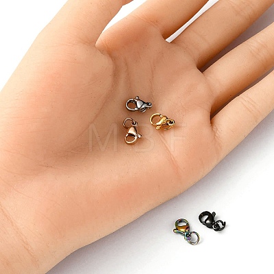 5Pcs 5 Colors 304 Stainless Steel Lobster Claw Clasps STAS-YW0001-57-1