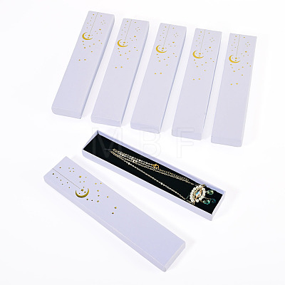 Gold Stamping Moon Printed Cardboard Paper Jewelry Necklace Packaging Boxes CON-TAC0071-004B-1