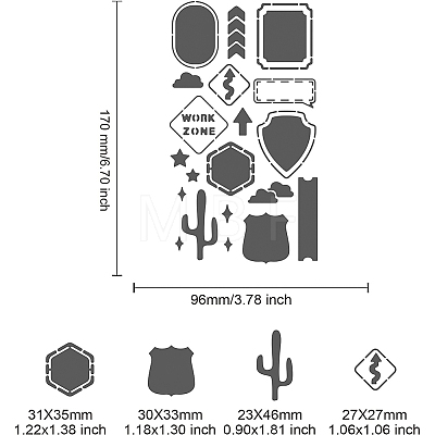 Stainless Steel Cutting Dies Stencils DIY-WH0242-240-1