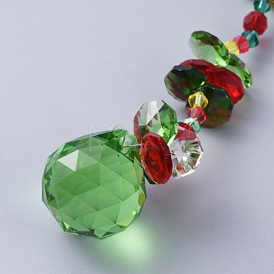 Glass Chandelier Suncatchers Prisms AJEW-G025-D04-1